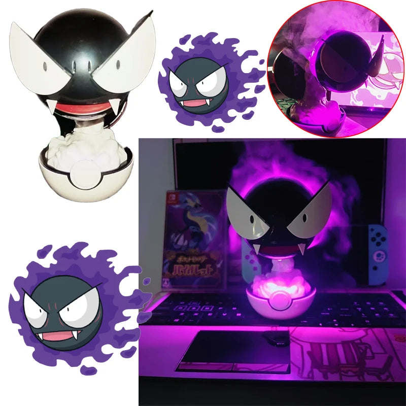 Gastly Figure Humidifying Water Replenishing Charging Spray Equipment Animation Humidifier Ornament Decoration Birthday Toy Gift