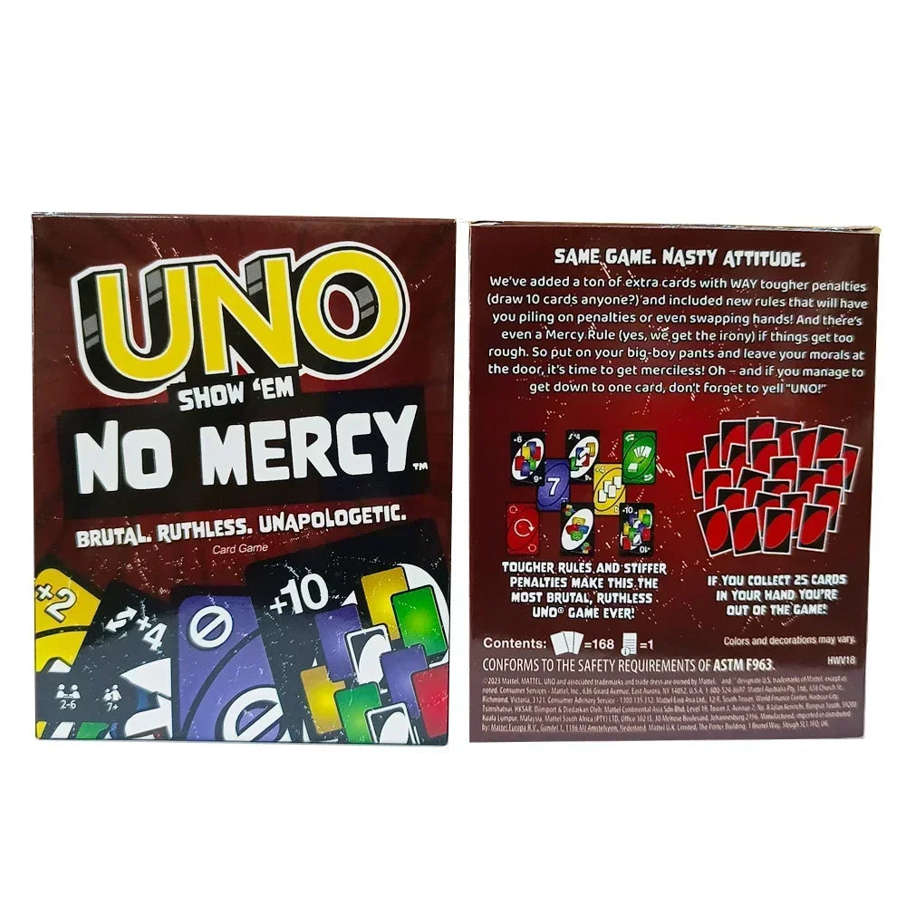 HOT Uno No mercy Game Board Games 2025 UNO Games Card Toys Children Birthday Christmas