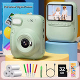 Gofunly Kids Instant Print Camera 3.0" Mini Digital Camera 1080P Portable Video Recorder Gift For 6-12 Years Children