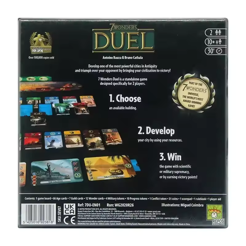 Board Games 7 Wonders Basic Duel English Version | Card Fans Friend Party Strategy Cards Multiplayer Games Collection Toys