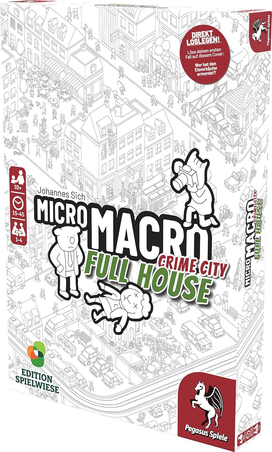 Pegasus Spiele 59061G MicroMacro: Crime City 2-Full House, Multicoloured, Colourful [German Version]