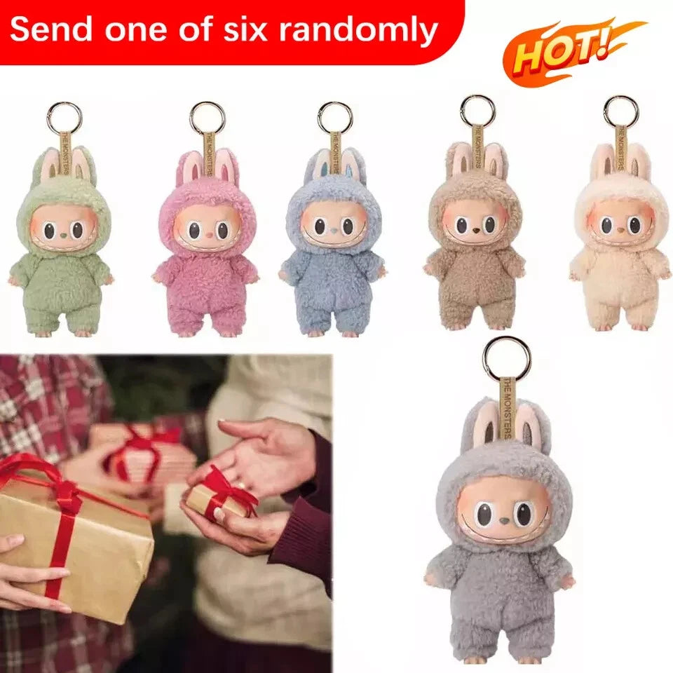 1:1 High Quality Monster Labubu Kawaii Blind Box PVC Anime Figure Keychain – Cute Pendant Doll Gift for Kids & Collectors
