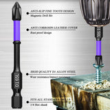 6 Pcs Magnetic Screwdriver Bits Non-slip Shockproof Phillips Impact Bits Hex Shank Alloy Steel Bits Suitable for Power Tools